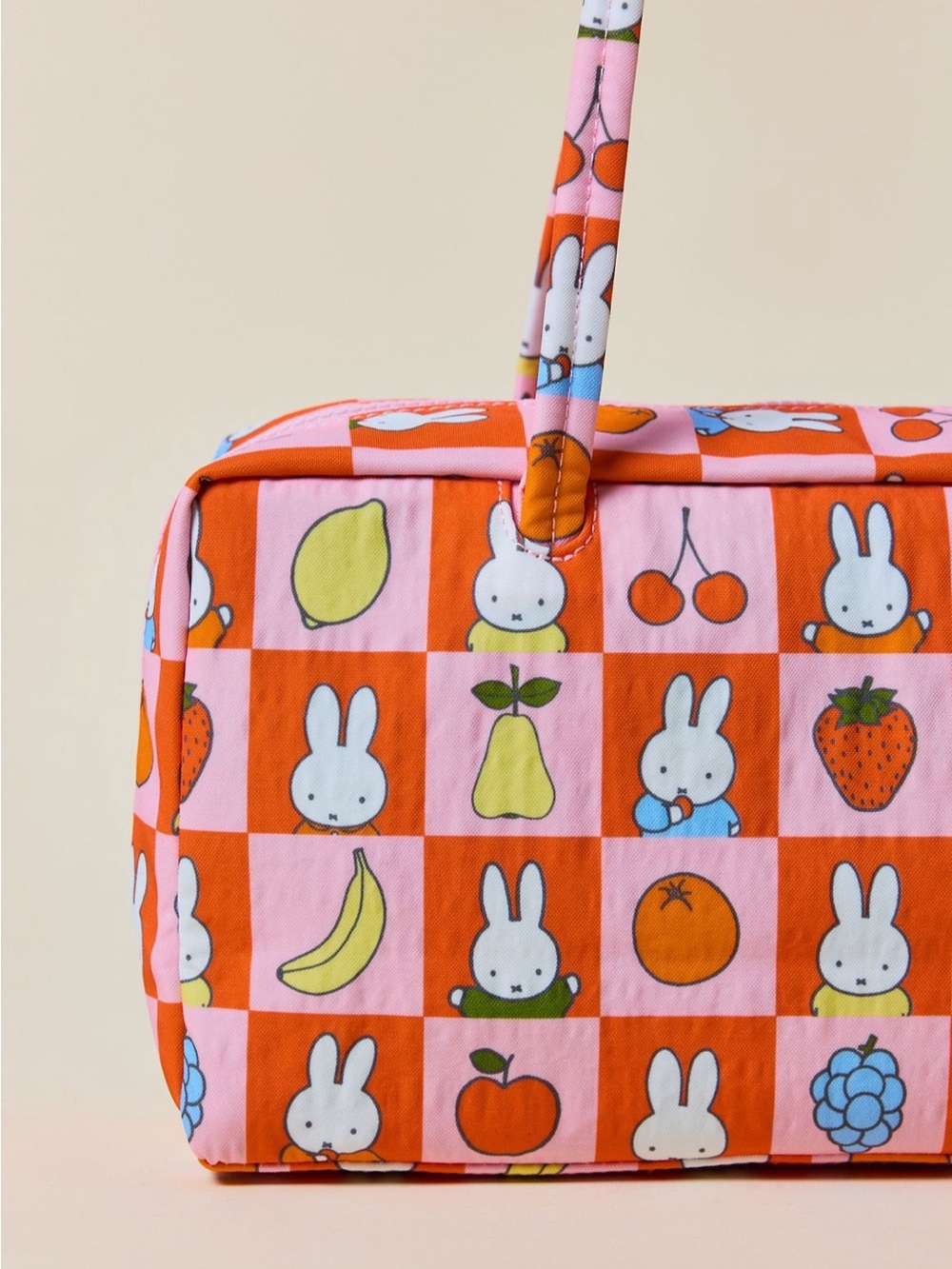 BAGGU X MIFFY X UO Orange and Pink Bowler Bag NEW NWT - Picture 4 of 6